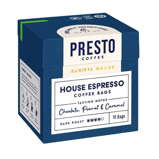 Presto Coffee House Espresso Coffee Bags Enveloped 8g (10 Pack) ka734