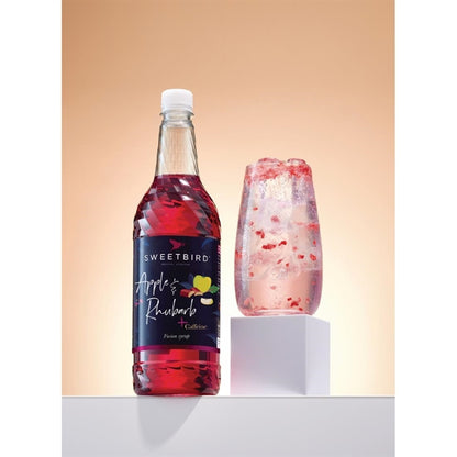 Sweetbird Fusions Syrup Apple and Rhubarb Added Caffeine ka757