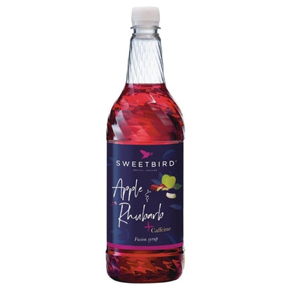 Sweetbird Fusions Syrup Apple and Rhubarb Added Caffeine ka757