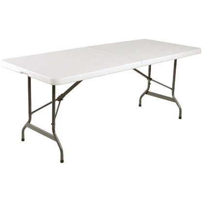 Bolero Rectangular Centre Folding Table 6ft White ll001