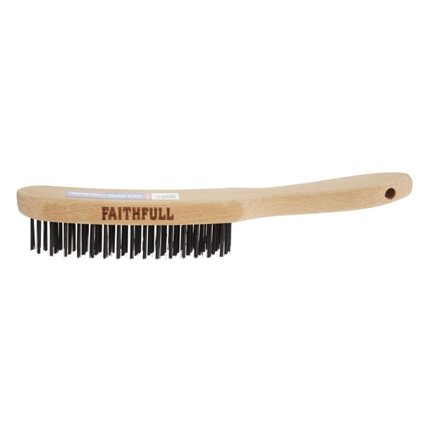 Faithfull Heavy Duty Wire Grill Brush 4 Row jf947