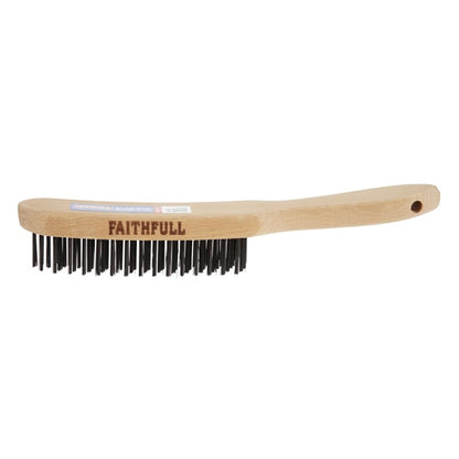 Faithfull Heavy Duty Wire Grill Brush 4 Row jf947
