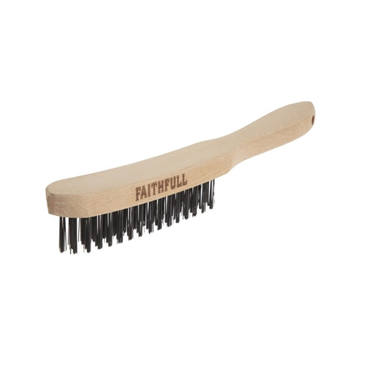 Faithfull Heavy Duty Wire Grill Brush 4 Row jf947
