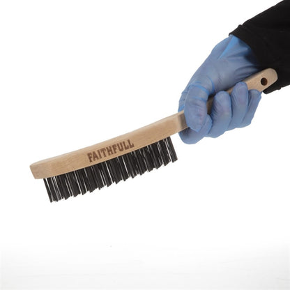 Faithfull Heavy Duty Wire Grill Brush 4 Row jf947