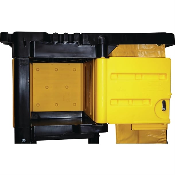 Rubbermaid Traditional Janitorial Cleaning Cart with Yellow Bag and Zip l658