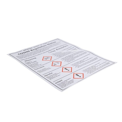 Vogue COSHH Regulations Sign l903