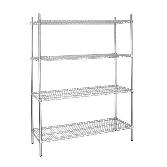 Vogue 4 Tier Wire Shelving Kit 1525x460mm l929