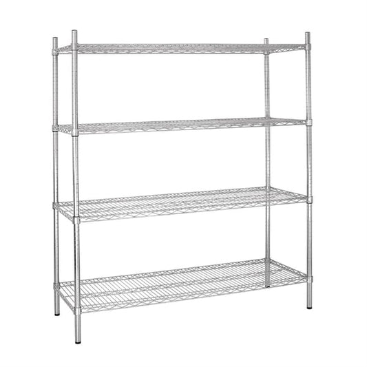 Vogue 4 Tier Wire Shelving Kit 1830x460mm l939