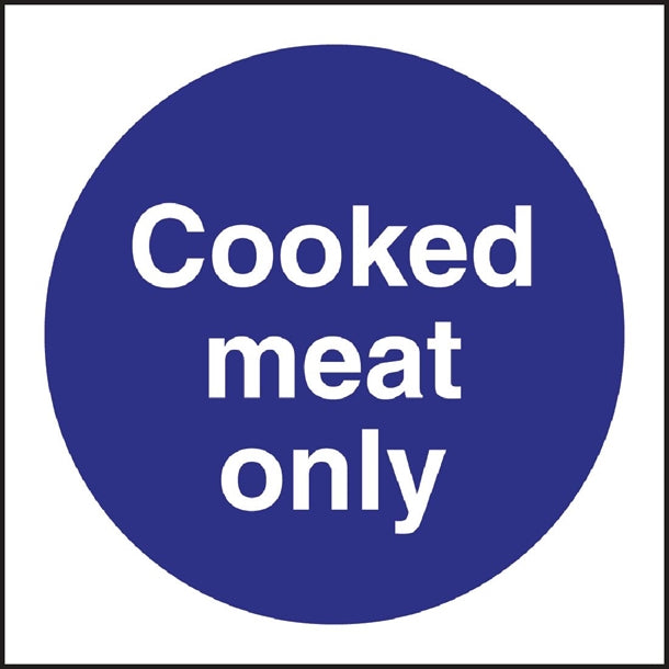 Vogue Cooked Meat Only Sign l959