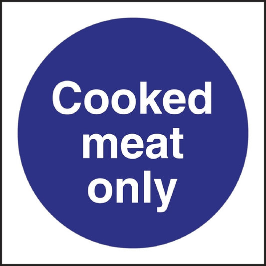 Vogue Cooked Meat Only Sign l959
