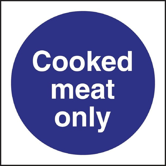 Vogue Cooked Meat Only Sign l959