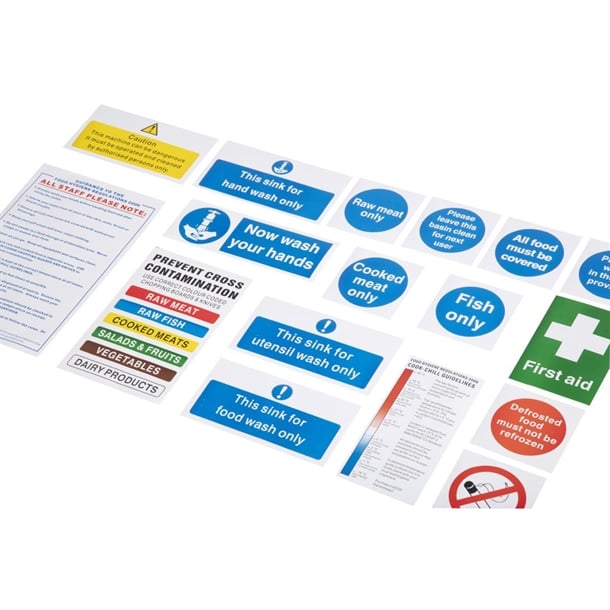 Vogue Bumper Hygiene Catering Sign Pack l968