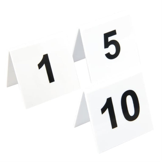 Plastic Table Numbers 1-10 l981