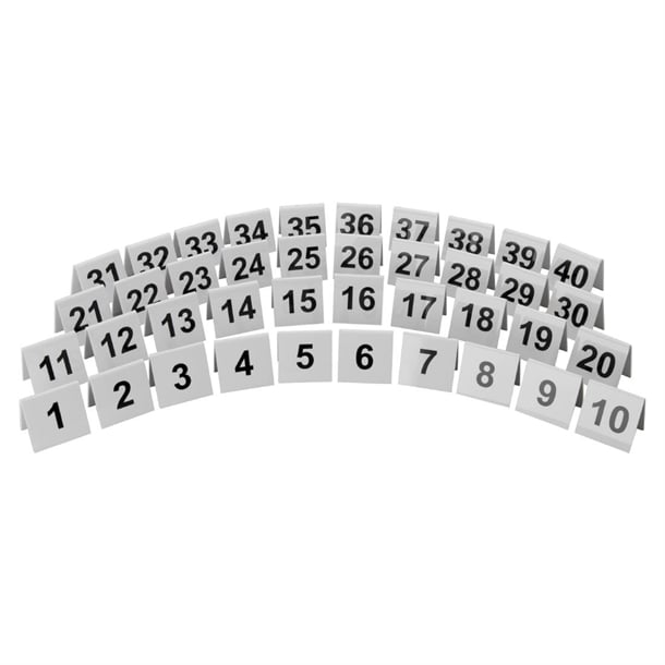 Beaumont Perspex Table Numbers 31-40 l984