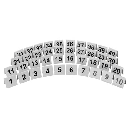 Beaumont Perspex Table Numbers 31-40 l984