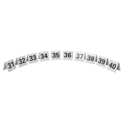 Beaumont Perspex Table Numbers 31-40 l984