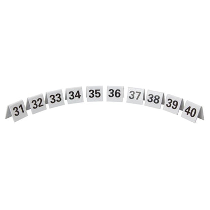 Beaumont Perspex Table Numbers 31-40 l984