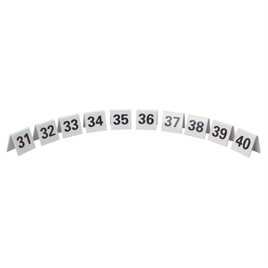 Beaumont Perspex Table Numbers 31-40 l984