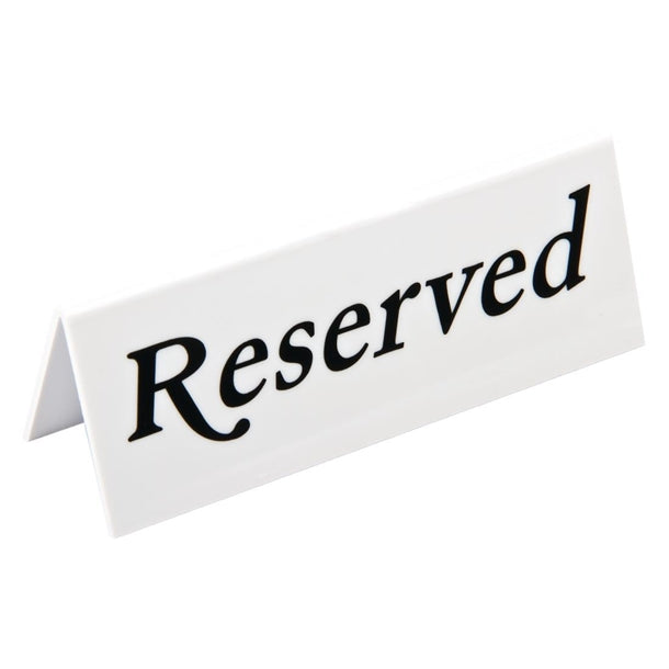Plastic Reserve Signs (10 Pack) l988