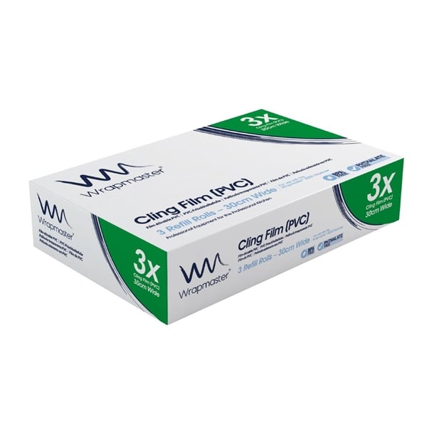 Wrapmaster Cling Film 305mm x 300m (3 Pack) m809