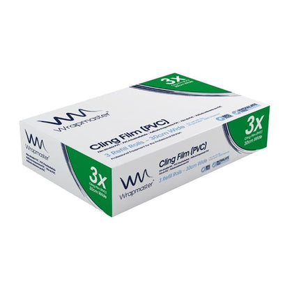 Wrapmaster Cling Film 305mm x 300m (3 Pack) m809