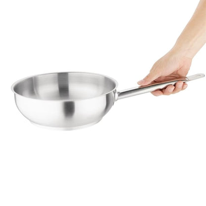 Vogue Stainless Steel Sauté Pan 24cm m923