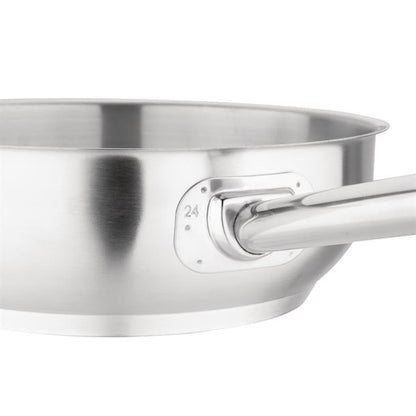 Vogue Stainless Steel Sauté Pan 24cm m923