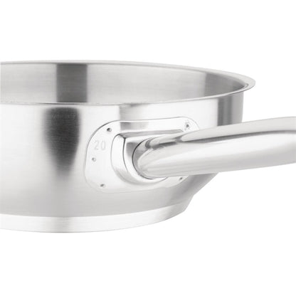 Vogue Stainless Steel Sauté Pan 20cm m947