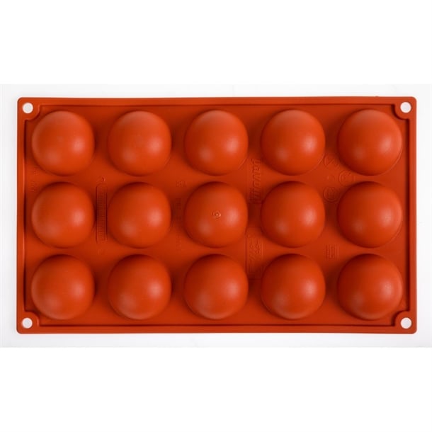 Pavoni Formaflex Silicone Half Sphere Mould 15 Cup n936