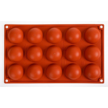 Pavoni Formaflex Silicone Half Sphere Mould 15 Cup n936
