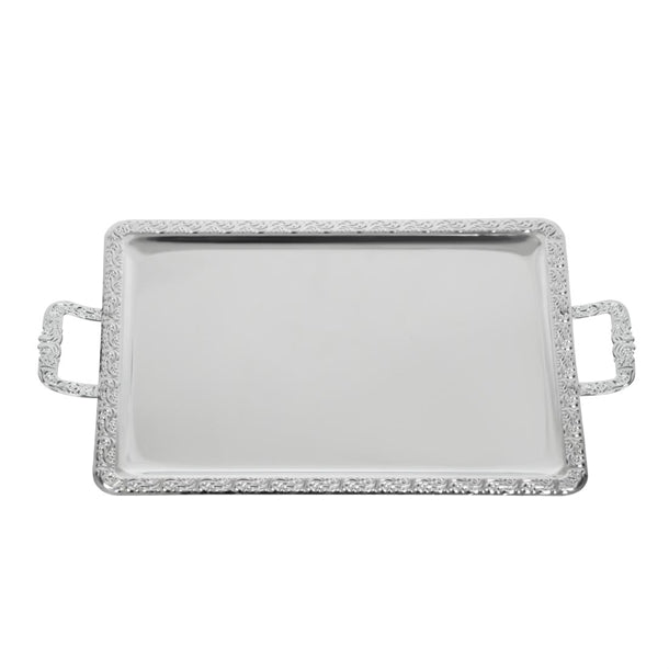 APS Stainless Steel Rectangular Handled Service Tray 600mm p004