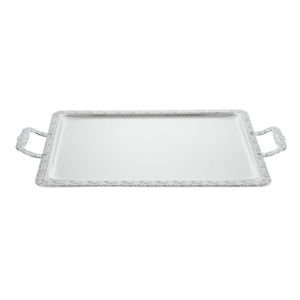 APS Stainless Steel Rectangular Handled Service Tray 600mm p004