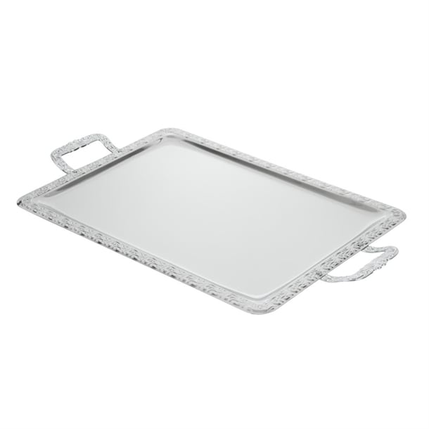 APS Stainless Steel Rectangular Handled Service Tray 600mm p004