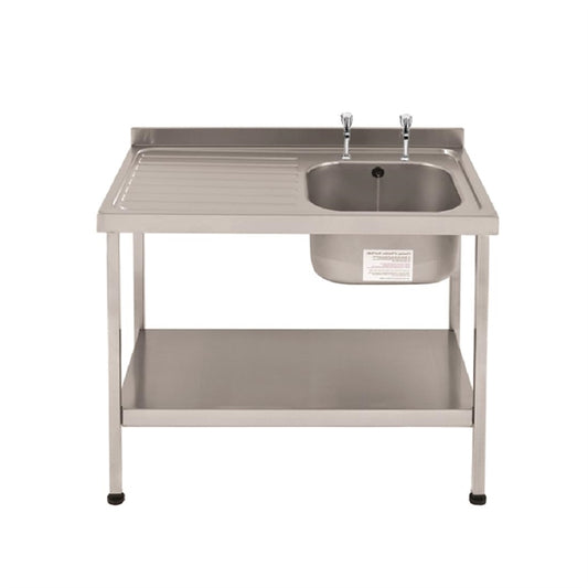 KWC DVS Self Assembly Stainless Steel Sink Left Hand Drainer 1000x600mm p050