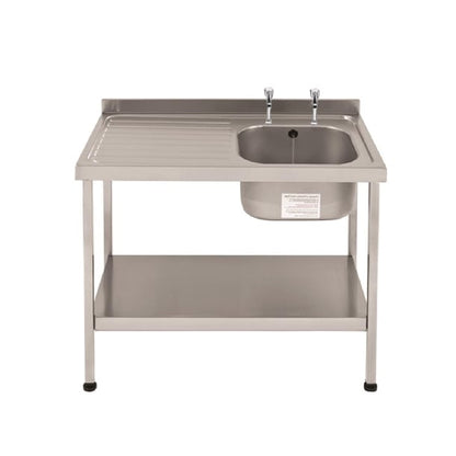 KWC DVS Self Assembly Stainless Steel Sink Left Hand Drainer 1000x600mm p050