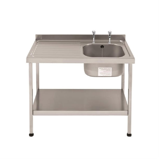 KWC DVS Self Assembly Stainless Steel Sink Left Hand Drainer 1000x600mm p050