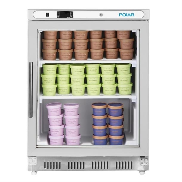 Polar C-Series Undercounter Stainless Steel Display Freezer 129Ltr pc008