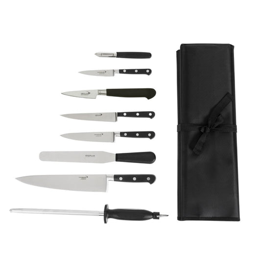 Deglon Sabatier 8-Piece Chef Knife Set with Wallet s004