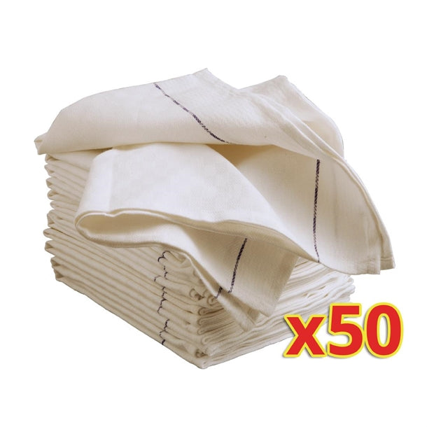 Vogue Waiting Cloths White Bulk Buy Bundle (50 Pack) s114