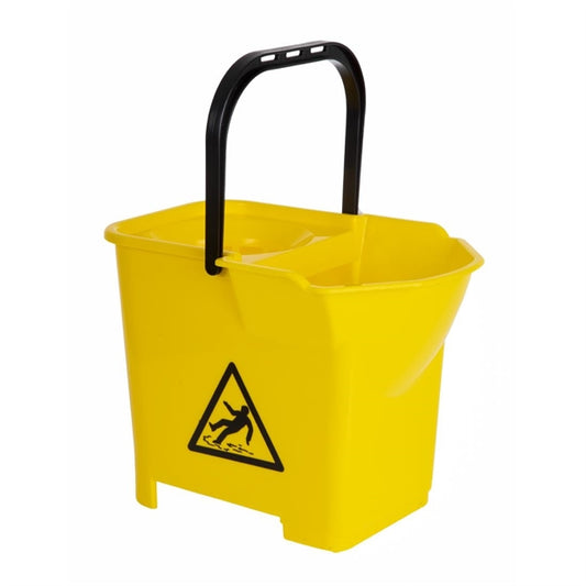 Nisbets Essentials Mop Bucket & Wringer 10Ltr Yellow (3 Parts) s223