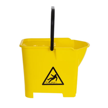 Nisbets Essentials Mop Bucket & Wringer 10Ltr Yellow (3 Parts) s223