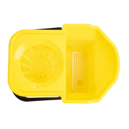 Nisbets Essentials Mop Bucket & Wringer 10Ltr Yellow (3 Parts) s223