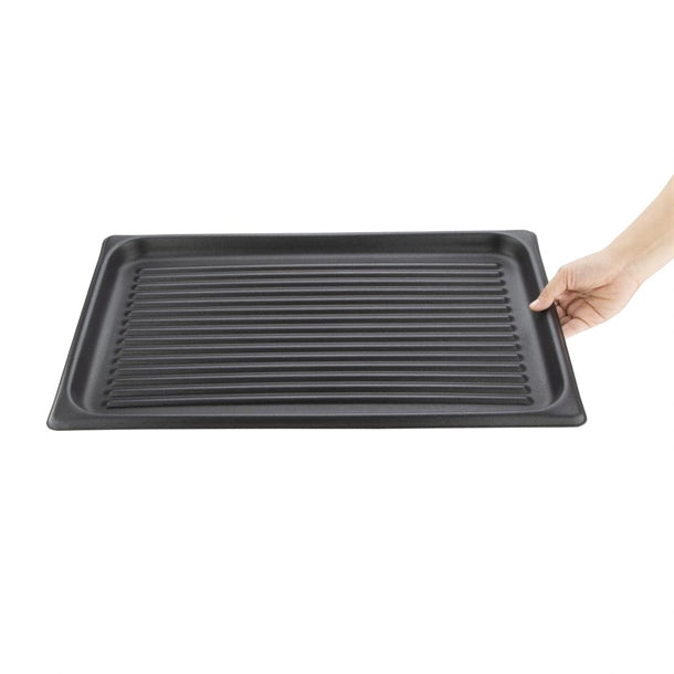 Vogue Ridged Non Stick Baking Sheet 530x325mm s372