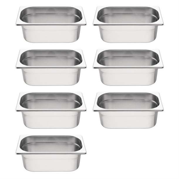 Vogue Stainless Steel Gastronorm Container Kit 1/4 (7 Pack) s408
