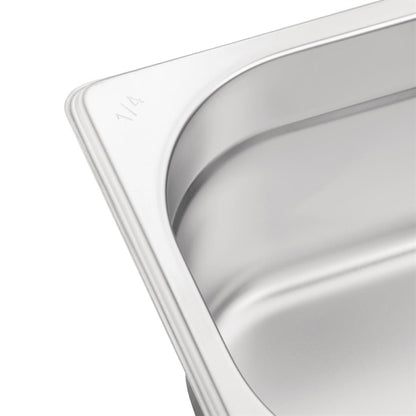 Vogue Stainless Steel Gastronorm Container Kit 1/4 (10 Pack) s410