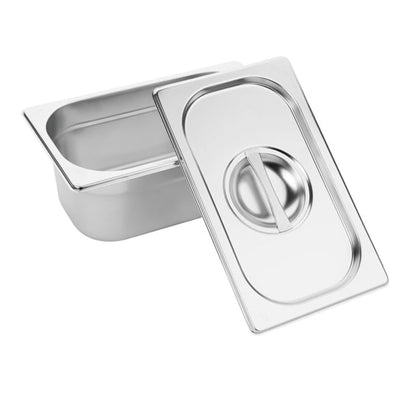 Vogue Gastronorm Tray Set with Lids 1/9 (6 Pack) s430