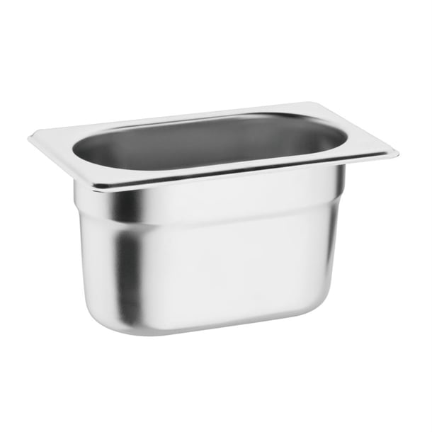 Vogue Gastronorm Tray Set with Lids 1/9 (6 Pack) s430