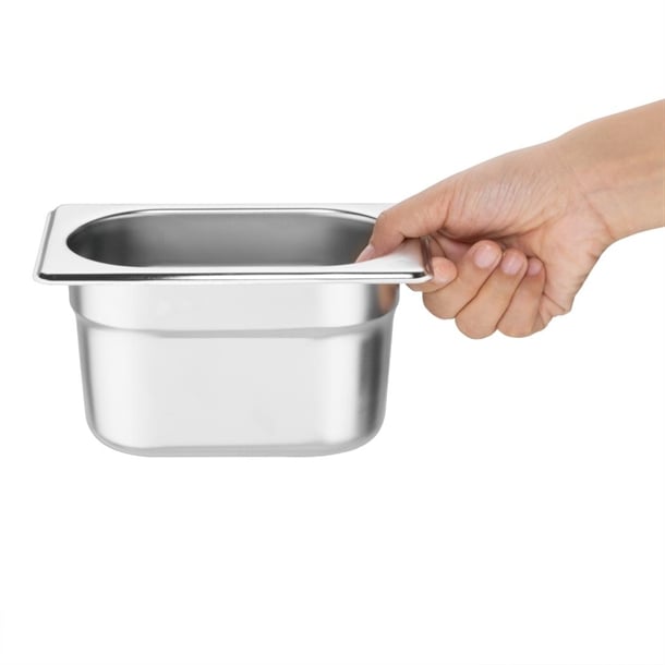Vogue Gastronorm Tray Set with Lids 1/9 (6 Pack) s430