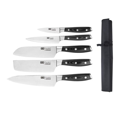 Vogue Tsuki 5-Piece Knife Set with Wallet Series 7 s617