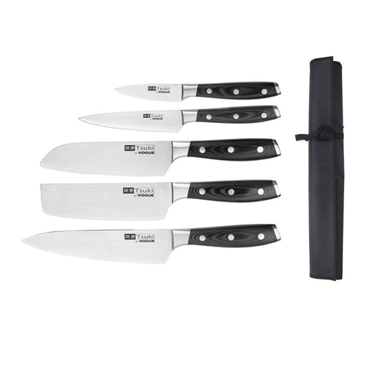 Vogue Tsuki 5-Piece Knife Set with Wallet Series 7 s617